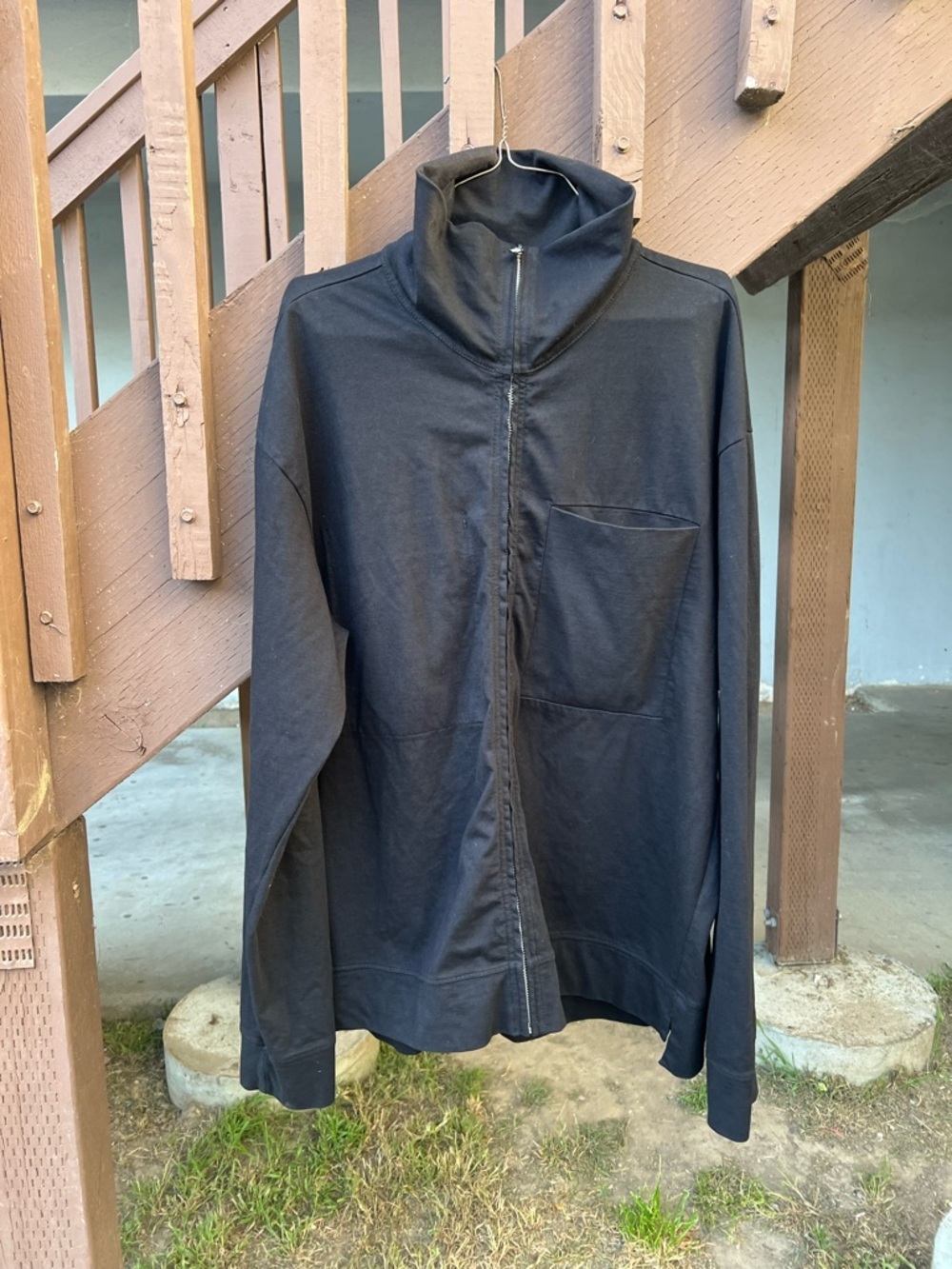 Velvet by Graham & Spencer Black Hoodie with Silver Zip
